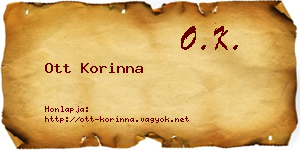 Ott Korinna névjegykártya